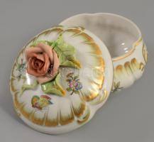 Herendi Viktória mintás cukortartó, jelzett, hibátlan, d: 12 cm, m: 10 cm