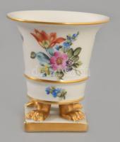 Herendi virágmintás kisváza. Jelzett, minimális kopással, m: 7,5 cm