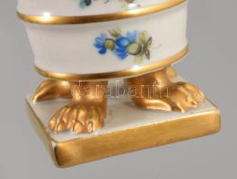 Herendi virágmintás kisváza. Jelzett, minimális kopással, m: 7,5 cm