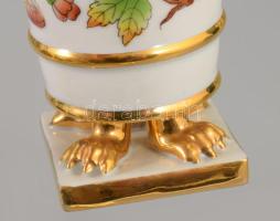 Herendi Viktória mintás oroszlánkörmös kisváza. Jelzett, hibátlan, m: 7,5 cm