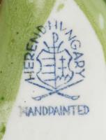 Herendi sárga rózsa. Jelzett, kézzel festett, hibátlan, h: 8 cm