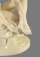 Kisfaludy Strobl Zsigmond (1884-1975): Törölköző női akt. Jelzett, mázrepedéssel, alján egy lepattan...