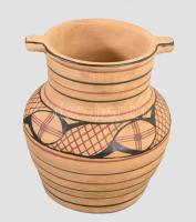 Jelzett kerámia edény tárolóedény / váza, hibátlan, m: 20,5 cm