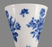 Arzberg antik kobaltkék rózsamintás váza, jelzett, hibátlan, m: 22 cm