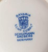 Arzberg antik kobaltkék rózsamintás váza, jelzett, hibátlan, m: 22 cm