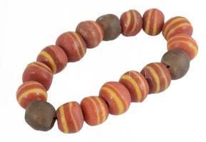 cca 1900-1920 Murano üveg szemes karkötő