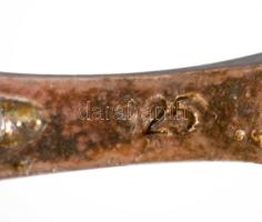 Ezüst (Ag) gyászfülbevaló és medál szett, 925 ezrelékes, jelzett, bruttó 8,3g