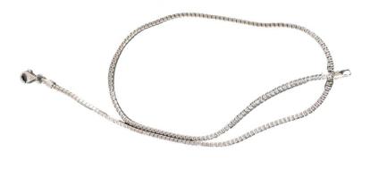 Ezüst (Ag) nyaklánc, kövekkel jelzett, 925 ezrelékes, h: 36 cm, bruttó 5,6g