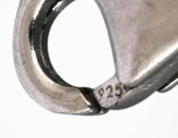 Ezüst (Ag) nyaklánc, kövekkel jelzett, 925 ezrelékes, h: 36 cm, bruttó 5,6g