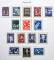 Ausztria gyűjtemény az 1945-1967 közötti időszakból albumban, közte jó kiadások, levelek, FDC-k. Mag...