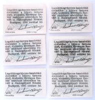 1916. Budapest 2f-12f (6xklf) "Hadsegélyező Hivatal" T:AU
Hungary / Budapest 1916. 2 Fill...