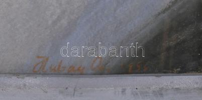 Hubay-Cebrián Andor (1898-1971): Horthy Miklós, Estoril, 1956. Pasztell, papír, jelezve jobbra lent,...