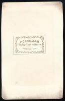 1863 Rotter Irma (1841-1913) a Nemzeti Színház prímabalerinája, porcelánkép utánzatú keményhátú fotó...