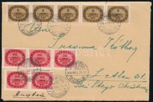 1946 (16. díjszabás) Ausztriába küldött levél 160.000.000P bérmentesítéssel "BOLDOGKŐVÁRALJA&qu...
