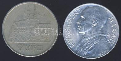 NDK 1972. 5M "Meißeni dóm" T:3 + 1947. 10L utánnyomat "XII. Pius Pápa"