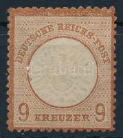 Deutsches Reich 1872 9kr Mi 27a (Mi EUR 500.-) (papírelvékonyodás / thin papaer)