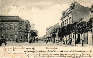 1902 Debrecen, Hunyady (Hunyadi) utca. Pongrácz Géza kiadása, Kiss Ferenc fényképe után (fl)
