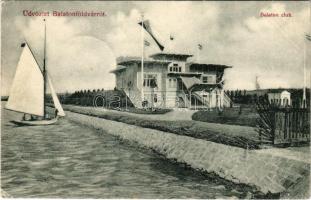 1907 Balatonföldvár, Balaton evezős club, vitorlás. Gerendai Gyula kiadása (EK)