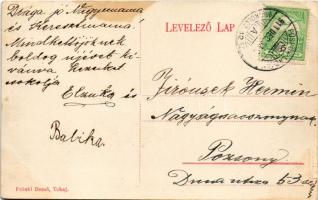 1911 Tokaj, A Király hét szőlője. Fränkl Dezső kiadása + "PÜSPÖKLADÁNY - MISKOLCZ 12. SZ. A&quo...