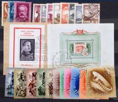 Magyar sorok és blokkok, főleg falcos kiadások 10 lapos közepes berakóban, jobbakkal (Ötéves terv, P...