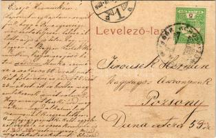 1909 Hajdúszoboszló, Református templom, lovaskocsi. W.L. 2085. (EB)