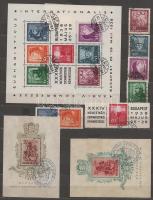 1938-1962 8 klf blokk és 4 klf blokkból kitépett bélyeg sor (43.400)
