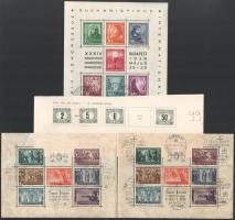 Gyűjteménymaradvány, benne portók és 3 db 1938-as kiadású blokk