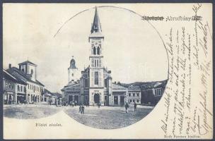 Abrudbánya main square church