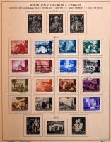 Jó állapotú Schaubek Europa album 1944 körüli kiadás benne gyűjtemény maradvány, kevés bélyeg