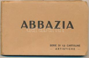 Abbazia, Opatija; Serie di 12 Cartoine artistiche / képeslapfüzet 12 lappal / postcard booklet with 12 cards