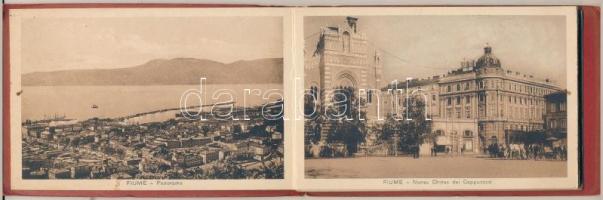 Fiume, Rijeka; Ricordo di Fiume. 12 vedute artistiche / képeslapfüzet 12 lappal / postcard booklet w...