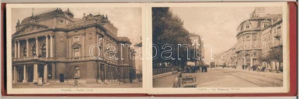 Fiume, Rijeka; Ricordo di Fiume. 12 vedute artistiche / képeslapfüzet 12 lappal / postcard booklet w...