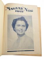 1939 A Magyar Nők Lapja vegyes számai könyvbe kötve, kopottas állapotban.