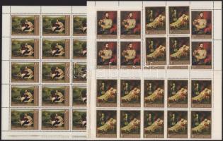 1967 Festmények (II.) sor teljes ívekben, a 3Ft eltépett ívekben (több példányban)