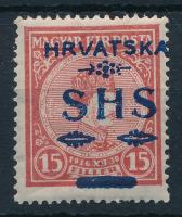 SHS 1918 Koronázás 15f Bodor vizsgálójellel (15.000)