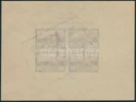 Szovjetunió 1949 Lenin mauzóleum vágott blokk 11B mérethelyes, falcmentes, egy másik blokk lenyomata...