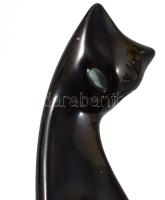 Art deco cica, macska. Jelzett, minimális máz kopással 17 cm