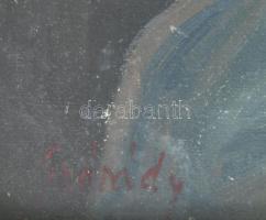 Szórády jelzéssel: Pipázó sörivó, olaj, vászon. Dekoratív, üvegezett fakeretben, 34x25 cm