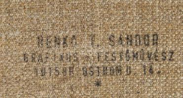 Benkő T. Sándor (1952-): Sétány (Budai vár). Olaj, vászon, jelzett. Hátoldalán a művész bélyegzőjéve...