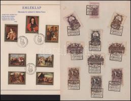 1997/98 2 db levélzáró ív + 1922 Bélyeggyűjtők hete 10 db klf levélzáró bélyeg alkalmi bélyegzéssel ...