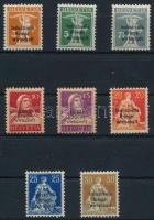 Svájc 1918 Hivatalos sor Mi 1-8 (Mi EUR 174.-) (Mi 4-6 enyhe gumihibák / light gum disturbances)
