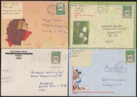 26 db futott levél Magyar Népművészet (I.) 32Ft bélyegek papír és egyéb változatival