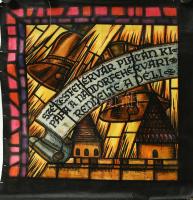 Haranghy Jenő (1894-1951): Hatalmas méretű, kettő darabból álló üvegablak-terv, Vörösmarty Mihály: C...