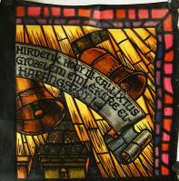 Haranghy Jenő (1894-1951): Hatalmas méretű, kettő darabból álló üvegablak-terv, Vörösmarty Mihály: C...