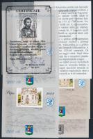 2002 Az ezredforduló köszöntése Pápa 4 + 1 darabos emlékív garnitúra, benne ajándék, karton is, ritka