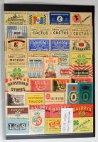 165 db magyar export gyufacímke berakólapokon