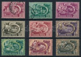 1951 Ötéves terv II. 9 klf bélyeg számvízjellel