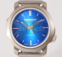 Evolvens Budapest automata férfi karóra, hátoldalán szkeleton, fém tok és fém szíj, működik, d: 44 m...