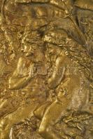 Kiűzetés a Paradicsomból - bronz plakett, d: 23 cm