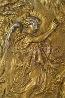 Kiűzetés a Paradicsomból - bronz plakett, d: 23 cm